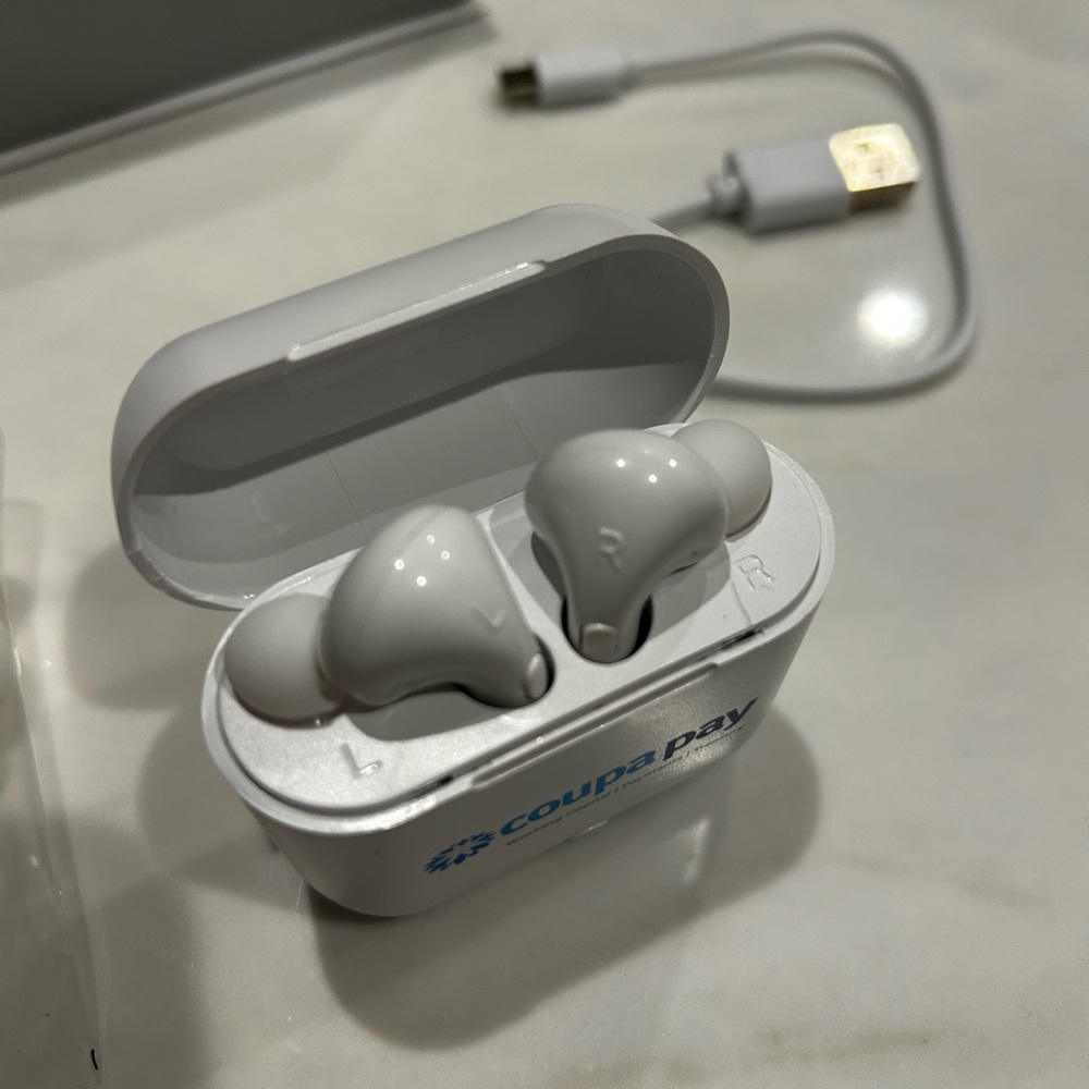 White Earbud Headphones
